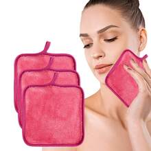 Facial Cleansing Towel, 13cm*13cm Facial Cleansing Towel, Super Soft Makeup Remover Dry Towel, Thick Cleansing Towel Suitable For Sensitive Skin, Soft And Absorbent, Cleansing And Removing Makeup. - Multicolor - View 2