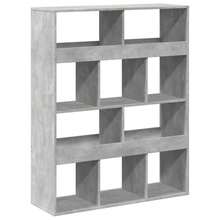 vidaXL Bücherregal, Betongrau, 100 x 33 x 125,5 cm, Holzwerkstoff - Grau - Übersicht 2
