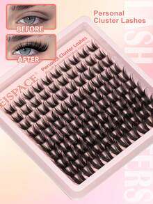 100pcs/Pack Cartoon Style False Eyelashes, Delicate & Lightweight, 10-18mm Length, Natural & Thick, DIY Individual Lashes, Soft & Thin Lash Stems, Easy Home Application, Gift For Women & Girls - D - 查看 7