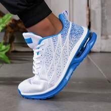 Men's Versatile Casual Mesh Shoes,  And Lightweight Sports Running Shoes, Breathable, Anti Slip And Odor Proof Shoes, Outdoor Walking Shoes - 淺藍 - 查看 7