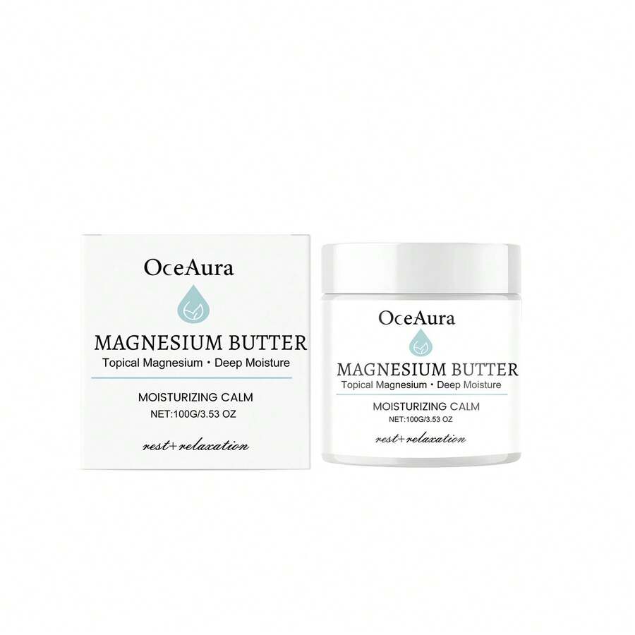 OceAura 镁保湿霜 - 局部涂抹镁元素，深层滋养舒缓肌肤，100克天然身体保湿霜，促进休息和放松 - 彩色 - 查看 1