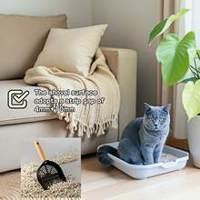 1个不锈钢猫砂铲，专为细颗粒猫砂设计，大号，方便铲取细小猫砂。