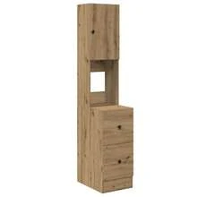 vidaXL Buffet de cuisine avec tiroir Chêne artisanal 32 x 50 x 180 cm - Tabac - Voir 2