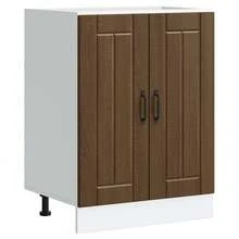 vidaXL Mueble bajo lavabo Lucca marrón madera de ingeniería - Marrón - Ver 1