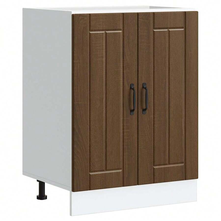 vidaXL Mueble bajo lavabo Lucca marrón madera de ingeniería - Marrón - Ver 1