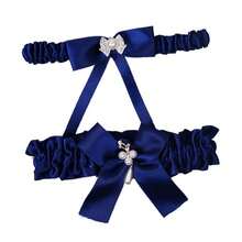 Bow Tie Garter Belt With Pearl Rhinestone Sexy Lace Garter, Creative Leg Chain Garter For Wedding