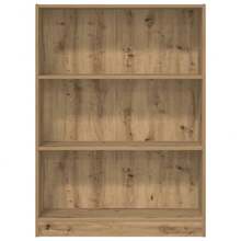 vidaXL Bibliothèque chêne artisanal 80x24x109 cm ingénierie du bois - Tabac - Voir 5