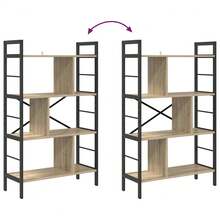 vidaXL Étagère Chêne Sonoma 75 x 30 x 123,5 cm Bois d'ingénierie - Castanho - Ver 10