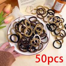 5/20/50/100pcs Pack Thick Black Seamless Elastic Headbands For Women, Minimalist Ponytail Holder, Elegant Design For Daily Wear, Washing Hair, Sports, Gifts, Suitable For All Seasons, Valentine's Day Gift - Multicolor - View 12