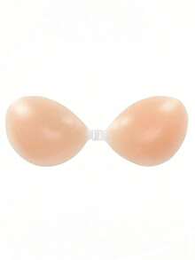 1/2 Pairs Women's Solid Color Silicone Adhesive Bra, Push-Up Nipple Covers With Thin Padding, Suitable For Daily Wear - Multicolor - View 7
