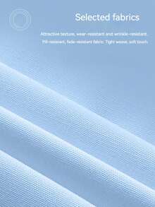 Light Blue Women's Peter Pan Collar Button-Front Short Sleeve Nurse Uniform Set, Adjustable Waist, Comfortable And Durable, Suitable For Hospitals, Clinics, Nursing Centers, Dental Clinics, Etc., Nurse's Day - Baby Blue - View 11