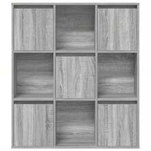 vidaXL Bibliothèque sonoma gris 89x24x101,5 cm ingénierie du bois - Gris - Voir 4