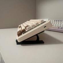 Slanted Desktop Computer Keyboard Riser Stand, Typing Friendly Elevated Keyboard Tray - Multicolor - View 3