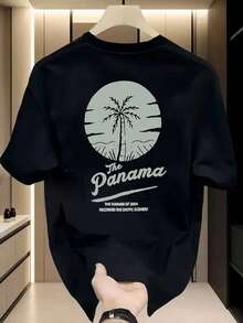 Men's New Low-Cut Long Sleeve T-Shirt With Print Pattern, Versatile And Comfortable For Fall/Winter - Black - View 4