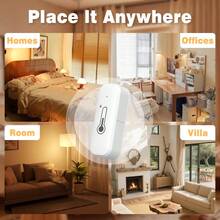 涂鸦智能WiFi温湿度传感器，兼容谷歌助手和Alexa。用手机即可查看温湿度。测量精准。