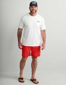HUK Mens Fishing Graphic Tee, Performance Short Sleeve, Quick-Dry - 白色 - 查看 3