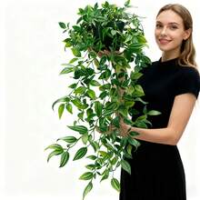 Maceta colgante artificial - Incluye maceta, apta para decoración de jardín primaveral al aire libre, también para el hogar, sala de estar, oficina, baño, decoración de estanterías, bodas y decoración de cumpleaños - Multicolor - Ver 1