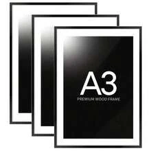 1/5/8件 A3/A4尺寸相框，桌面海報框，展示框，木製相框套組，優雅禮品，適用於居家，適用於海報、照片、旅遊照片，(不含相紙)，客廳牆面裝飾 A4相框 - 彩色 - 查看 2