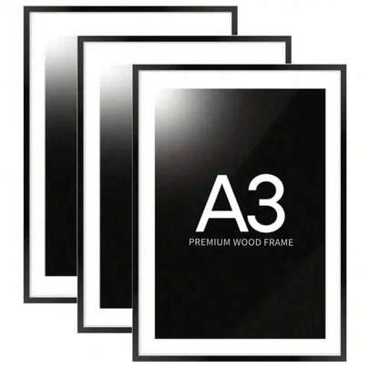 A3/A4 Size Photo Frame Set, Tabletop Poster Frame, Display Frame, Wooden Frame Set, Elegant Gift And Wall Decor, Suitable For Home, Living Room, For Posters, Photos, Travel Photos, Graduation And Wedding Photos, Paintings And Sketches (Photo Paper Not Included)