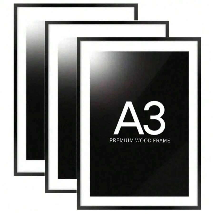 1/5/8件 A3/A4尺寸相框，桌面海報框，展示框，木製相框套組，優雅禮品，適用於居家，適用於海報、照片、旅遊照片，(不含相紙)，客廳牆面裝飾 A4相框