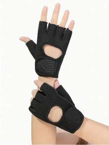 1 Pair Unisex Breathable Sports Gloves, Including Basketball, Dumbbell And Weightlifting Gloves, Pull-Up Bar, Cycling Gloves And Non-Slip Wristband/Wrist Wrap, As Christmas Gift - Dusty Pink - View 10