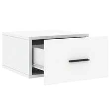 vidaXL Tables de chevet murales 2 pcs blanc 35x35x20 cm - Blanc - Voir 7