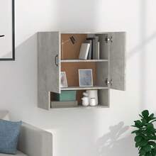 vidaXL Armadio murale Grigio Cemento 60x31x70 cm Legno d'ingénierie - Grigio - Visualizzare 3