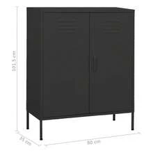vidaXL Mobile da soggiorno Antracite 80x35x101,5 cm Acciaio - Grigio - Visualizzare 9