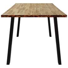 vidaXL Table à manger 150x90x75 cm bois d'acacia massif - Tabac - Voir 5