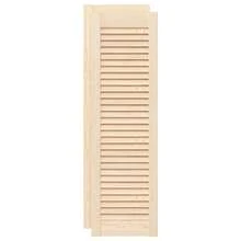 vidaXL Puertas de armario para persiennes 2 unidades 99x29,5 cm pin macizo - Marrón - Ver 2