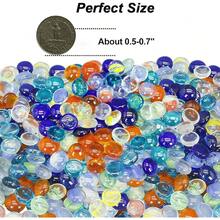 New Mini Glass Gems For Vase,Mixed Colour Glass StonFlat Bottom Marble Beads For Aquarium Fish Tank Planter Crafts Home Drative Art Craft Vase Filler (Mixed, 1 Pound) - Mixed 1 Pound - View 5