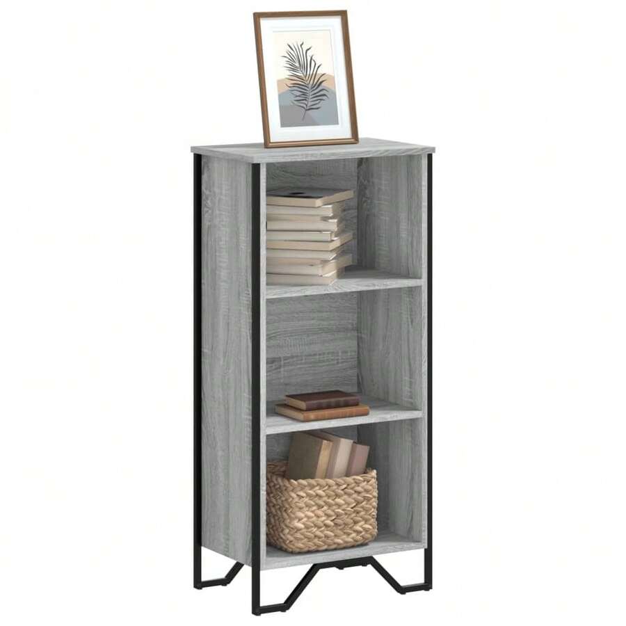 Bibliothèque VidaXL Sonoma Gris 50x31x106 cm en bois d'ingénierie - Gris - Voir 1