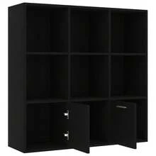 vidaXL Bibliothèque Noir 98x30x98 cm Legno d'ingegneria - nero - Visualizzare 5