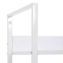 Bibliothèque vidaXL à 5 niveaux, noire, 60 x 27,6 x 158,5 cm, en bois massif. - Blanc - Voir 7