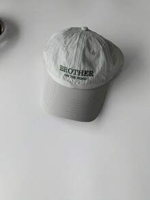 One American Style Letter Embroidery Quick-Drying Baseball Cap, Spring Summer Thin Streetwear Nylon Soft Top Sunhat And Anti-UV Cap, Dopa Color Series Thin Brim Baseball Cap - Letter Quick Dry Baseball Cap - View 4