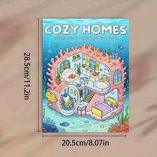 温馨海底家园：珊瑚巢温柔的色彩挽歌（22页升级加厚纸）涂色书，情人节、生日及其他节日适用。绘画和学习用品、书籍、涂色书、万圣节、返校礼物、彩色书籍、成人、圣诞礼物、美术用品、DIY创意休闲、涂鸦艺术书籍。 - 單件 - 查看 6