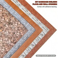 1pc Miniature Dollhouse Wallpaper With Adhesive, Suitable For 1:6 - 1:12 Scale Architectural Models - As Photos - View 7