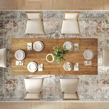 Tribesigns Tavolo da pranzo industriale per 4-6 persone, lungo 160 cm, tavolo da cucina rettangolare in legno massello con robuste gambe in metallo, ideale per casa, sala da pranzo e piccoli spazi, marrone rustico - Castano - Visualizzare 8