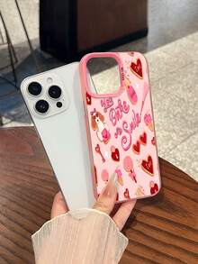 Estuche para teléfono con patrón de gafas de sol para perros y golosinas compatible con estuches para teléfonos   17  16 Pro Max  15 Pro Max  13 y  12 Duradero, a prueba de golpes y elegante Un gran regalo para familiares, amigos, seres queridos y novios/novias - Rosa - Ver 3