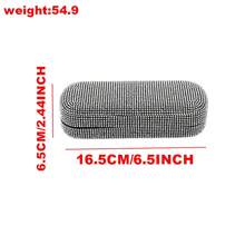 Shiny Diamond Fashion Glasses Storage Box, Hard Shell Eyeglass Case, Pressure Resistant; Portable And Easy To Carry, Suitable For Most Glasses, Can Be Easily Placed In Your Handbag, Unisex Glasses Accessory, Cute Design, Portable Eyeglass Storage Box, PU Material,Room Decor - Multicolor - View 10