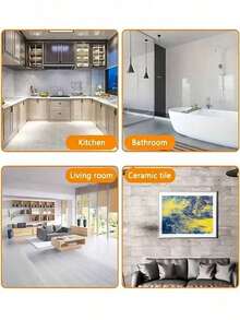 1/2pcs 20cm Stainless Steel Plastic Cleaning Scraper, Used For Filling Seams, Glass And Seam Sealing Scraper Cleaning Tools, Suitable For Kitchen, Bathroom, Floor Gap Cleaning, Home Decoration Tools - Black - View 5