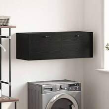 vidaXL Armadio Murale Chêne Nero 100 x 36,5 x 35 cm Bois d'ingénierie - nero - Visualizzare 1