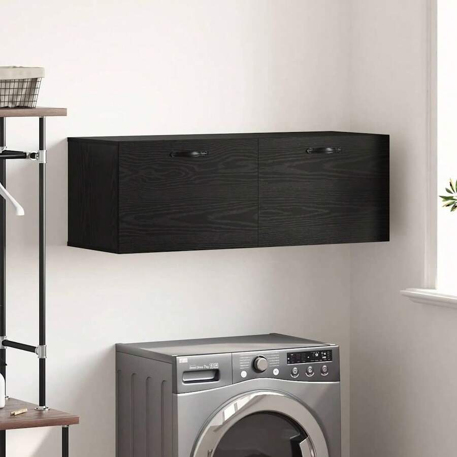 vidaXL Armadio Murale Chêne Nero 100 x 36,5 x 35 cm Bois d'ingénierie - nero - Visualizzare 1