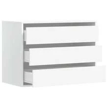 vidaXL Cômoda de ângulo branco 80x41x58 cm bois d'ingénierie - Branco - Ver 5