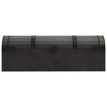 vidaXL Coffre de rangement Bois estilo vintage 120x30x40 cm - Preto - Ver 5