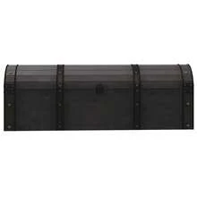 vidaXL Coffre de rangement Bois estilo vintage 120x30x40 cm - Preto - Ver 3