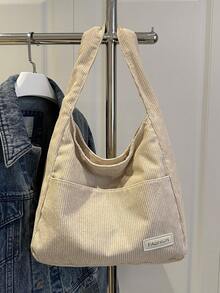 Túi xách đeo vai cỡ lớn thời trang dành cho nữ, thiết kế - Màu Khaki - Xem 8