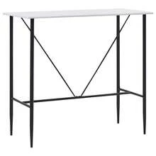 Table de bar vidaXL Blanc 120x60x110 cm MDF - Blanc - Voir 1