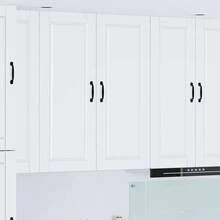 vidaXL Meuble mural de cuisine avec étagère Blanc 40 x 31 x 100 cm - Blanc - Voir 1