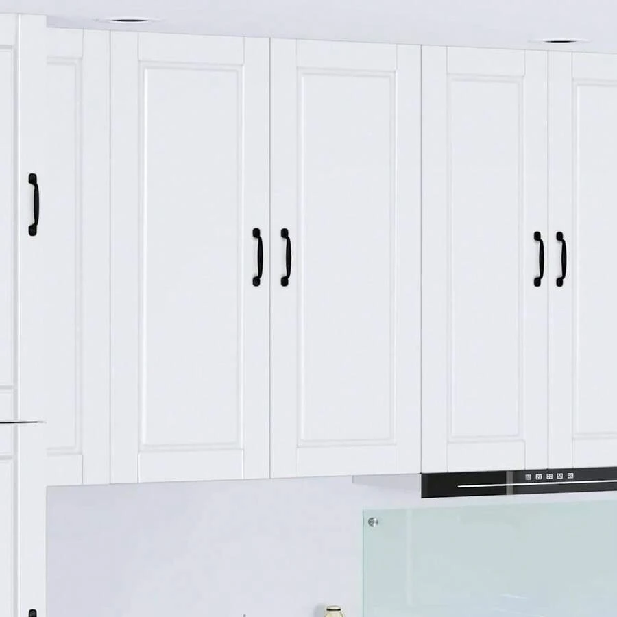 vidaXL Meuble mural de cuisine avec étagère Blanc 40 x 31 x 100 cm - Blanc - Voir 1